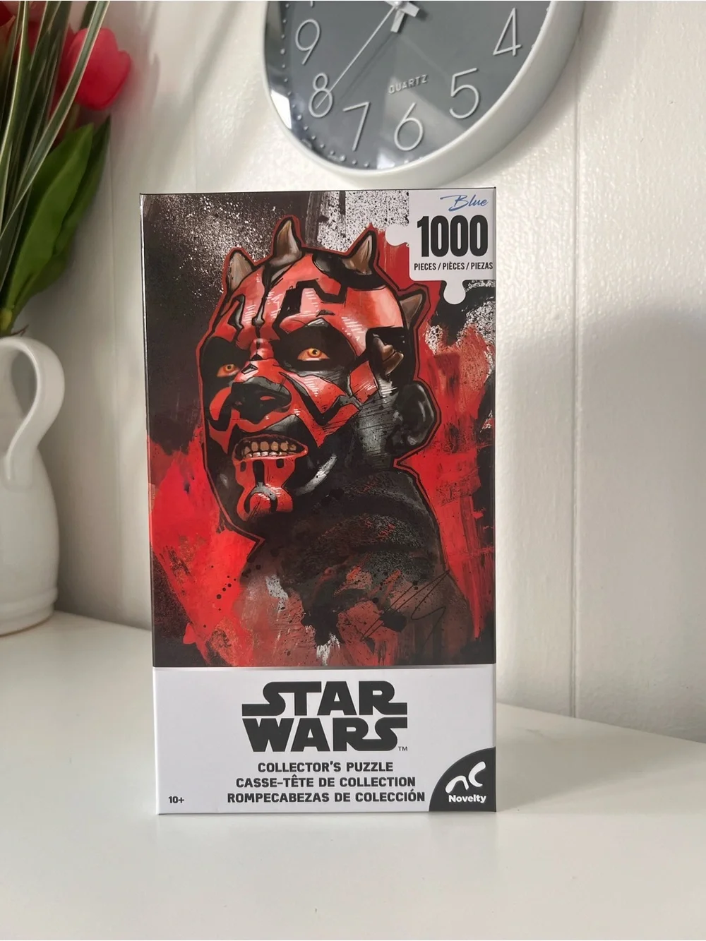 Star Wars Darth Maul Collector's Puzzle 1000 Pc Novelty Blue 19x24 Open Box
